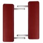 Lettino Pieghevole da Massaggio Rosso 2 Zone Telaio Alluminio Lettino Pieghevole da Massaggio Rosso 2 Zone Telaio Alluminio