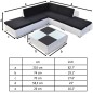 Set Divani da Giardino 6 pz con Cuscini in Polyrattan Bianco Set Divani da Giardino 6 pz con Cuscini in Polyrattan Bianco