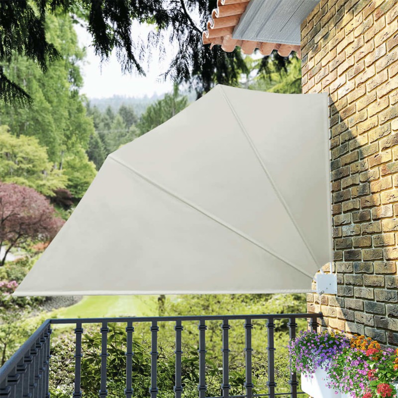 Tenda Laterale per Balcone Pieghevole Crema 160x240 cm Tenda Laterale per Balcone Pieghevole Crema 160x240 cm