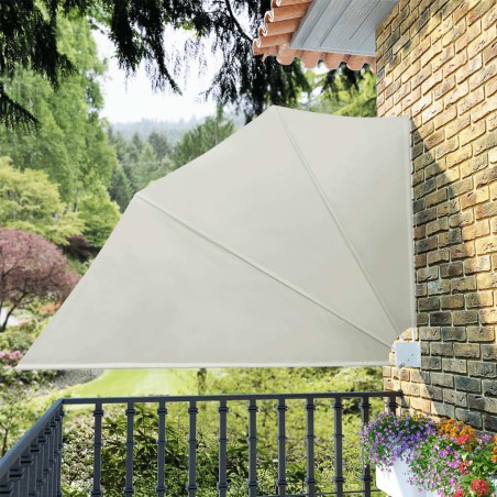 Tenda Laterale per Balcone Pieghevole Crema 160x240 cm