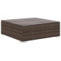 Set Divani da Giardino 12 pz con Cuscini in Polyrattan Marrone Set Divani da Giardino 12 pz con Cuscini in Polyrattan Marrone