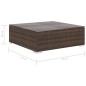Set Divani da Giardino 12 pz con Cuscini in Polyrattan Marrone Set Divani da Giardino 12 pz con Cuscini in Polyrattan Marrone