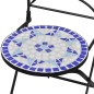 Sedie da Bistrot Pieghevoli 2 pz in Ceramica Blu e Bianco Sedie da Bistrot Pieghevoli 2 pz in Ceramica Blu e Bianco