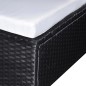 Set Divani da Giardino 6 pz con Cuscini in Polyrattan Nero Set Divani da Giardino 6 pz con Cuscini in Polyrattan Nero