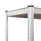 vidaXL Scaffale Resistente 5 Strati Argento in Acciaio e Multistrato vidaXL Scaffale Resistente 5 Strati Argento in Acciaio e Multistrato