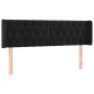 Testiera ad Orecchio Nera 163x16x78/88 cm in Velluto Testiera ad Orecchio Nera 163x16x78/88 cm in Velluto