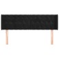 Testiera ad Orecchio Nera 163x16x78/88 cm in Velluto Testiera ad Orecchio Nera 163x16x78/88 cm in Velluto