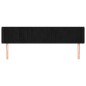 Testiera ad Orecchio Nera 183x16x78/88 cm in Velluto