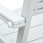 Sedie da Giardino 4 pz Bianche in HDPE Aspetto Legno Sedie da Giardino 4 pz Bianche in HDPE Aspetto Legno