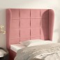 Testiera ad Orecchio Rosa 93x23x118/128 cm in Velluto Testiera ad Orecchio Rosa 93x23x118/128 cm in Velluto