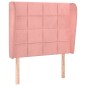 Testiera ad Orecchio Rosa 93x23x118/128 cm in Velluto Testiera ad Orecchio Rosa 93x23x118/128 cm in Velluto