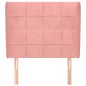 Testiera ad Orecchio Rosa 93x23x118/128 cm in Velluto Testiera ad Orecchio Rosa 93x23x118/128 cm in Velluto