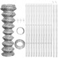 vidaXL Recinzione in Rete con Pali in Acciaio Zincato 25x1 m Argento vidaXL Recinzione in Rete con Pali in Acciaio Zincato 25x1 m Argento