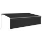 Tenda Automatica con Parasole Sensore Vento LED 5x3m Antracite Tenda Automatica con Parasole Sensore Vento LED 5x3m Antracite