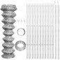Recinzione in Rete con Pali in Acciaio Zincato 25x0,8 m Argento Recinzione in Rete con Pali in Acciaio Zincato 25x0,8 m Argento