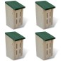 Set 4 pz Casetta nido per farfalle 14 x 15 x 22 cm Set 4 pz Casetta nido per farfalle 14 x 15 x 22 cm