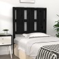 Testiera per Letto Nera 80,5x4x100 cm in Legno Massello di Pino