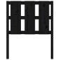 Testiera per Letto Nera 80,5x4x100 cm in Legno Massello di Pino
