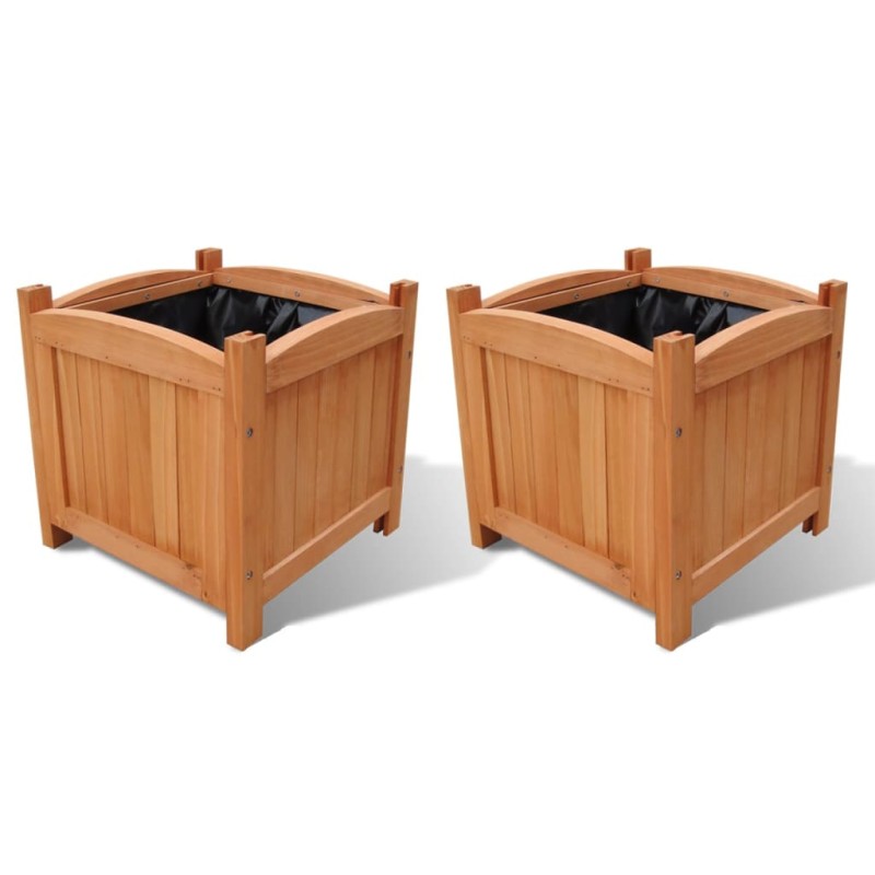vidaXL Letti Rialzati da Giardino in Legno Set 2 pz 30 x 30 x 30 cm vidaXL Letti Rialzati da Giardino in Legno Set 2 pz 30 x 30 x 30 cm