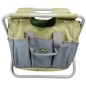 Esschert Design Sgabello e Borsa Portautensili Grigio GT85 Esschert Design Sgabello e Borsa Portautensili Grigio GT85