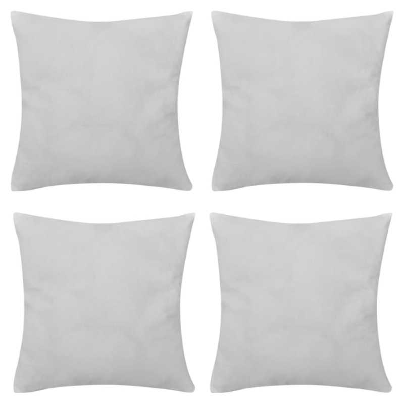Set 4 Federe in cotone bianche 50 x 50 cm Set 4 Federe in cotone bianche 50 x 50 cm