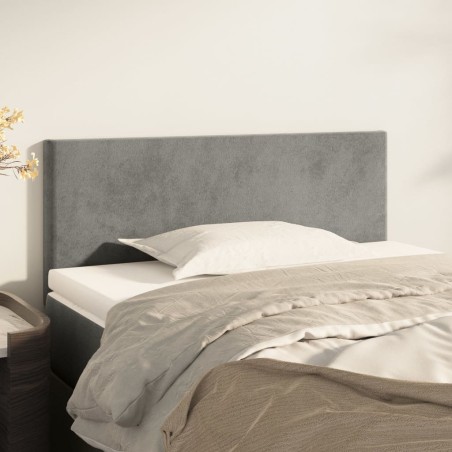 vidaXL Testiera Grigio Chiaro 80x5x78/88 cm in Velluto