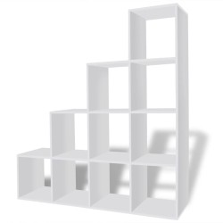 Libreria / Scaffale Espositore a Scala 142 cm Bianco