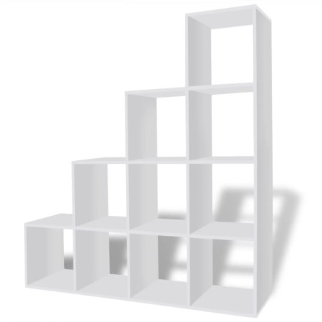 Libreria / Scaffale Espositore a Scala 142 cm Bianco