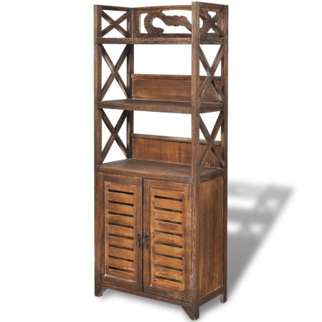 Armadietto per Bagno Albuquerque in Legno Marrone 46x24x117,5cm