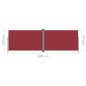 Tenda da Sole Laterale Retrattile Rossa 220x600 cm Tenda da Sole Laterale Retrattile Rossa 220x600 cm