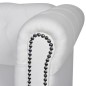 Divano Chesterfield a 2 Posti in Finta Pelle Bianco Divano Chesterfield a 2 Posti in Finta Pelle Bianco