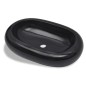 Lavandino da bagno in ceramica ovale nero Lavandino da bagno in ceramica ovale nero