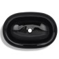 Lavandino da bagno in ceramica ovale nero Lavandino da bagno in ceramica ovale nero