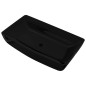Lavandino da bagno in ceramica nera rettangolare Lavandino da bagno in ceramica nera rettangolare