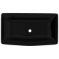 Lavandino da bagno in ceramica nera rettangolare Lavandino da bagno in ceramica nera rettangolare