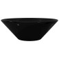 Lavandino da bagno in ceramica nera rotondo Lavandino da bagno in ceramica nera rotondo