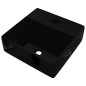 Lavandino Bagno in Ceramica Nera Quadrato con Foro per Rubinetto Lavandino Bagno in Ceramica Nera Quadrato con Foro per Rubinetto