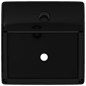 Lavandino Bagno in Ceramica Nera Quadrato con Foro per Rubinetto Lavandino Bagno in Ceramica Nera Quadrato con Foro per Rubinetto