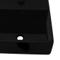 Lavandino Bagno in Ceramica Nera Quadrato con Foro per Rubinetto Lavandino Bagno in Ceramica Nera Quadrato con Foro per Rubinetto