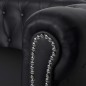 vidaXL Divano Chesterfield a 2 Posti in Finta Pelle Nero vidaXL Divano Chesterfield a 2 Posti in Finta Pelle Nero
