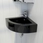 Lavandino con Troppopieno 45x32x12,5 cm Nero Lavandino con Troppopieno 45x32x12,5 cm Nero