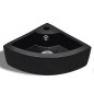 Lavandino con Troppopieno 45x32x12,5 cm Nero Lavandino con Troppopieno 45x32x12,5 cm Nero