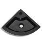 Lavandino con Troppopieno 45x32x12,5 cm Nero Lavandino con Troppopieno 45x32x12,5 cm Nero