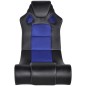 Sedia a Dondolo con Musica Nero e Blu in Similpelle Sedia a Dondolo con Musica Nero e Blu in Similpelle