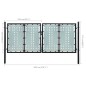 Cancello per Recinzione Singolo Nero 300 x 175 cm Cancello per Recinzione Singolo Nero 300 x 175 cm