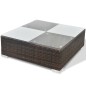 Set Divani da Giardino 10 pz con Cuscini in Polyrattan Marrone Set Divani da Giardino 10 pz con Cuscini in Polyrattan Marrone