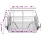 Cestelli a Rete Scorrevoli 2 pz Argento 400 mm Cestelli a Rete Scorrevoli 2 pz Argento 400 mm