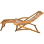 vidaXL Sedia a Sdraio con Poggiapiedi in Legno Massello di Acacia vidaXL Sedia a Sdraio con Poggiapiedi in Legno Massello di Acacia