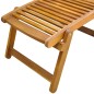 vidaXL Sedia a Sdraio con Poggiapiedi in Legno Massello di Acacia vidaXL Sedia a Sdraio con Poggiapiedi in Legno Massello di Acacia