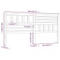 vidaXL Testiera per Letto Grigia 186x4x100cm in Legno Massello di Pino vidaXL Testiera per Letto Grigia 186x4x100cm in Legno Massello di Pino
